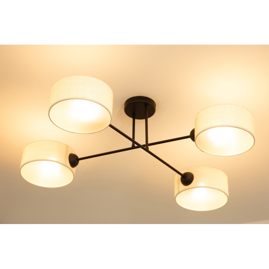 Brilagi - Prislonjen stropni luster VIRGO 4xE14/40W/230V kremasta/crna