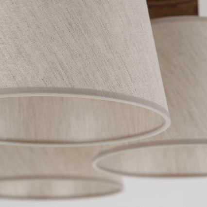 Brilagi - Prislonjena stropna svjetiljka LATTE 5xE27/60W/230V bor/krem