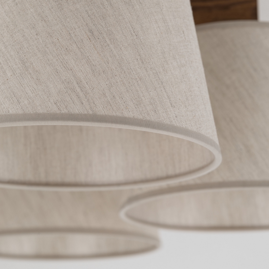 Brilagi - Prislonjena stropna svjetiljka LATTE 5xE27/60W/230V bor/krem