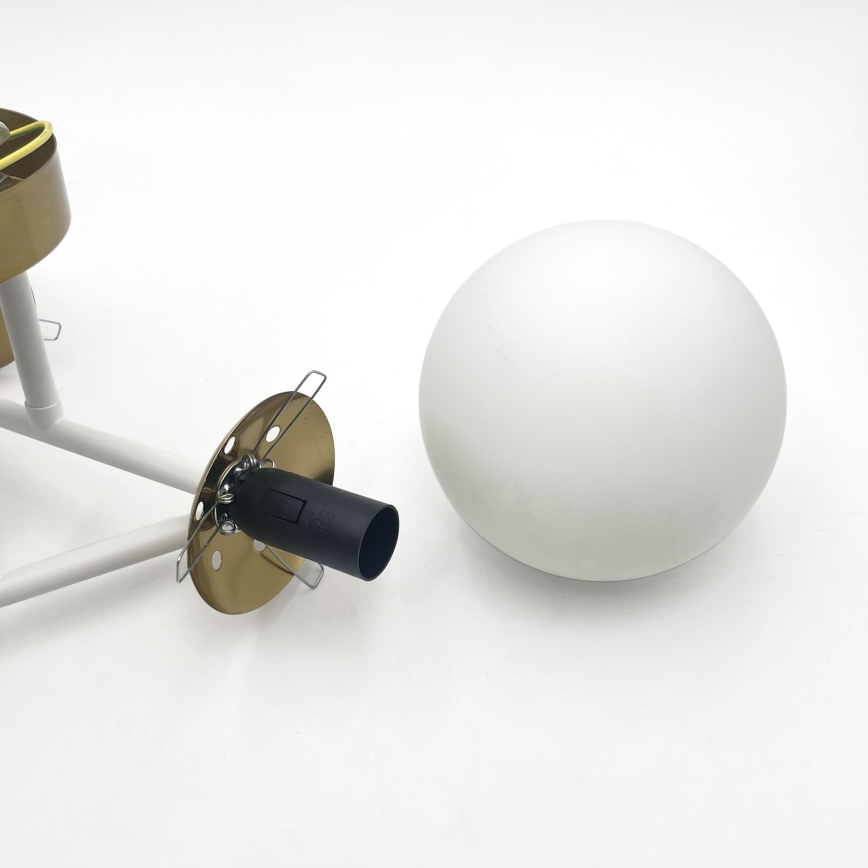 Brilagi - Prislonjena stropna svjetiljka MALIVA 4xE14/15W/230V zlatna/bijela