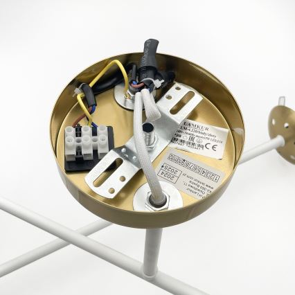 Brilagi - Prislonjena stropna svjetiljka MALIVA 4xE14/15W/230V zlatna/bijela