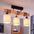 BRILAGI - Prislonjena stropna svjetiljka NUBILA 3xE27/60W/230V borovina/krema