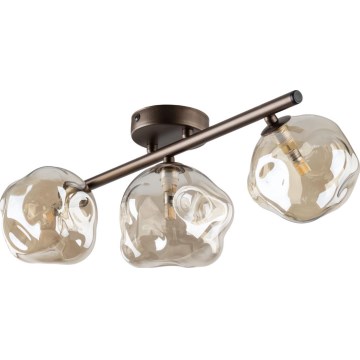 Brilagi - Prislonjena stropna svjetiljka VULCANO 3xG9/8W/230V smeđa/dimljeno bež