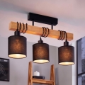 Brilagi - Prislonjeni luster NUBILA 3xE27/60W/230V borovina/crna
