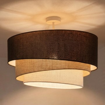 Brilagi - Prislonjeni luster TRIO 3xE27/60W/230V promjer 60 cm smeđa/bež/bijela