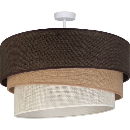 Brilagi - Prislonjeni luster TRIO 3xE27/60W/230V promjer 60 cm smeđa/bež/bijela