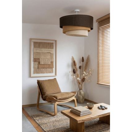 Brilagi - Prislonjeni luster TRIO 3xE27/60W/230V promjer 60 cm smeđa/bež/bijela