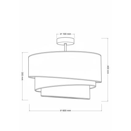Brilagi - Prislonjeni luster TRIO 3xE27/60W/230V promjer 60 cm smeđa/bež/bijela