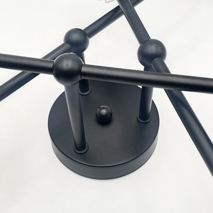 Brilagi - Prislonjeni stropni luster MALIVA 6xE14/15W/230V crna/zadimljeno staklo