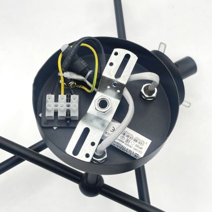 Brilagi - Prislonjeni stropni luster MALIVA 6xE14/15W/230V crna/zadimljeno staklo