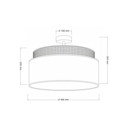 Brilagi - Prislonjeni stropni luster PADOVA 1xE27/60W/230V Ø 40 cm krem