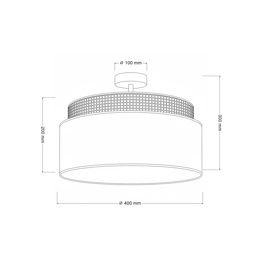 Brilagi - Prislonjeni stropni luster PADOVA 1xE27/60W/230V Ø 40 cm krem