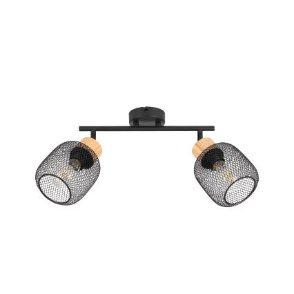 Brilagi - Reflektor BASKLITE 2xE27/15W/230V drvo/crna