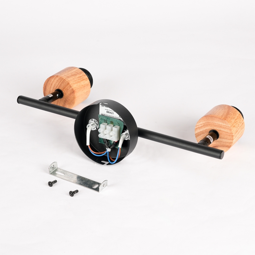 Brilagi - Reflektor BASKLITE 2xE27/15W/230V drvo/crna