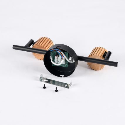 Brilagi - Reflektor ODENSE 2xE14/10W/230V kaučukovo drvo/crna