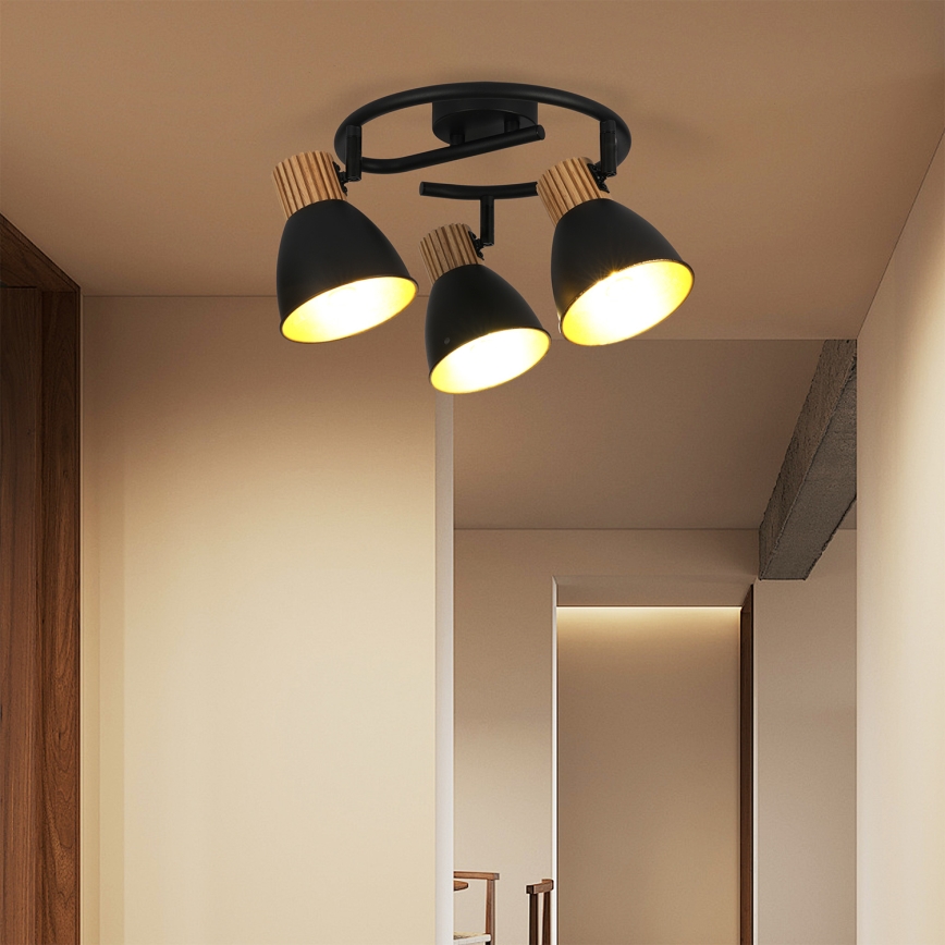 Brilagi - Reflektor ODENSE 3xE14/10W/230V drvo/crna