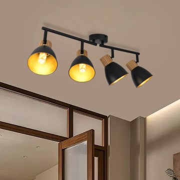 Brilagi - Reflektor ODENSE 4xE14/10W/230V kaučukovo drvo/crna