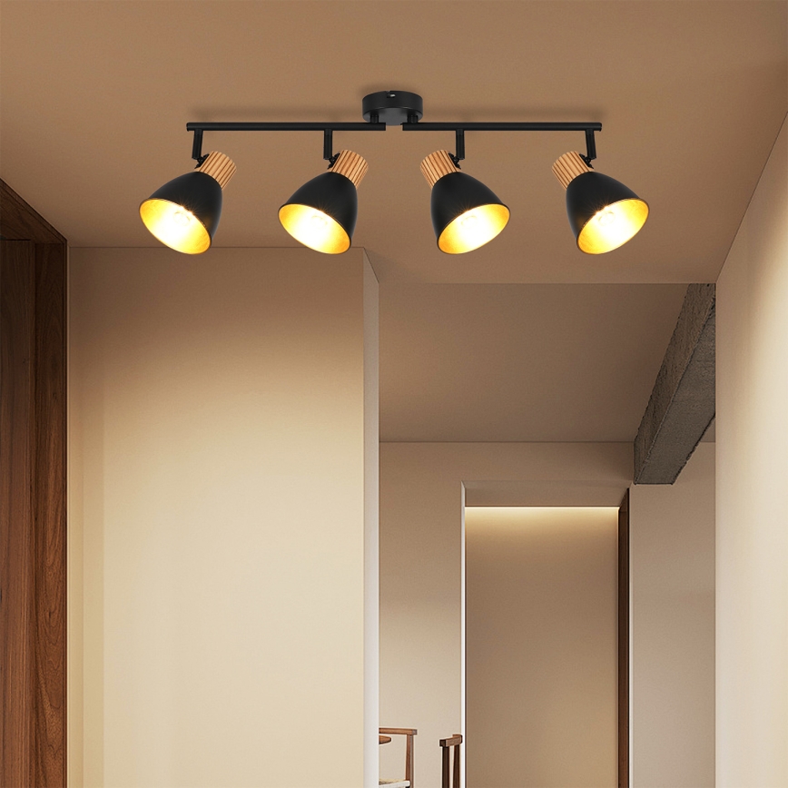 Brilagi - Reflektor ODENSE 4xE14/10W/230V kaučukovo drvo/crna