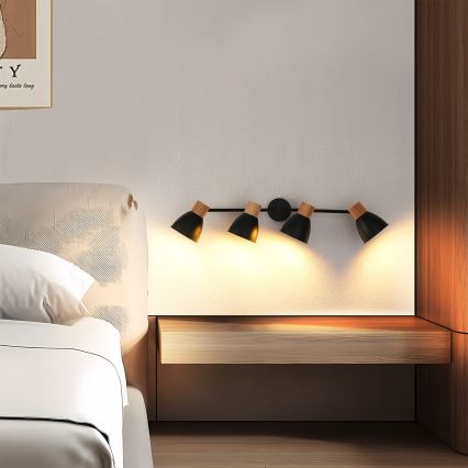 Brilagi - Reflektor ODENSE 4xE14/10W/230V kaučukovo drvo/crna