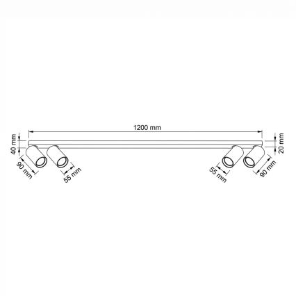 BRILAGI - Reflektor SELE LONG 4xGU10/30W/230V bež