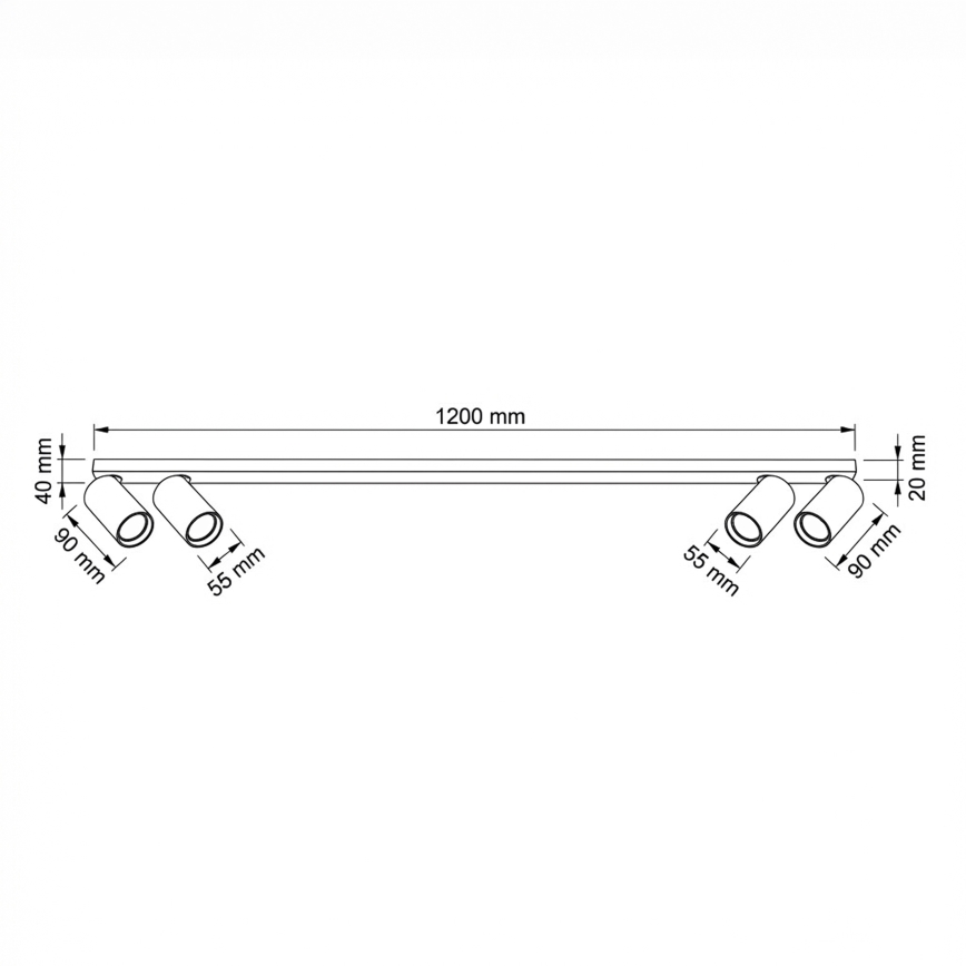 BRILAGI - Reflektor SELE LONG 4xGU10/30W/230V bež