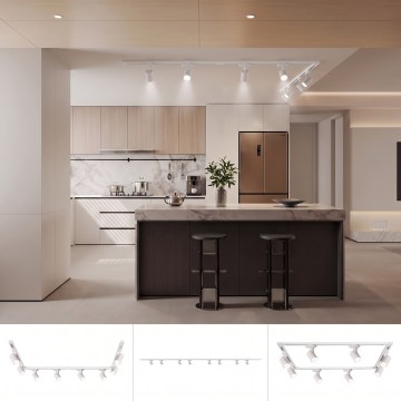 BRILAGI - Reflektor u tračnom sustavu HUSKY 8xGU10/10W/230V 300 cm bijela