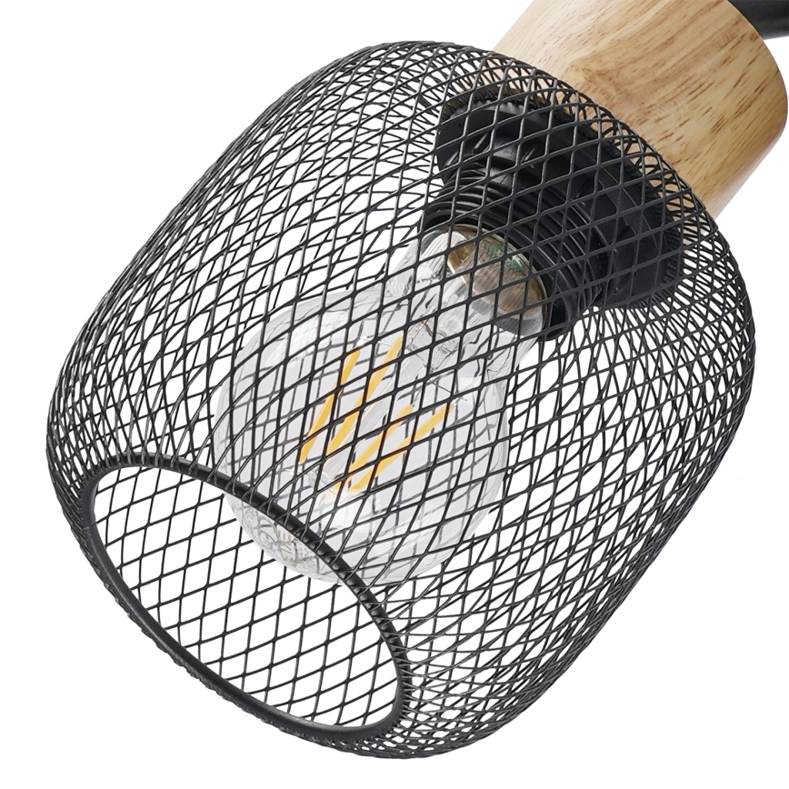 Brilagi - Reflektorska svjetiljka BASKLITE 3xE27/15W/230V kaučukovo drvo/crna