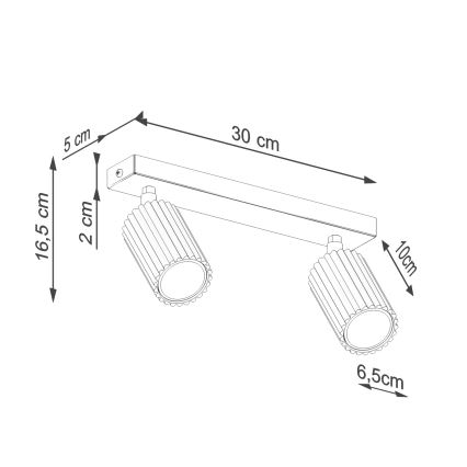 Brilagi - Reflektorska svjetiljka CRESTO 2xGU10/10W/230V bijela