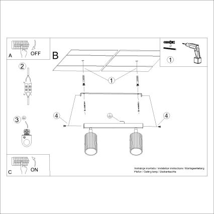 Brilagi - Reflektorska svjetiljka CRESTO 2xGU10/10W/230V bijela