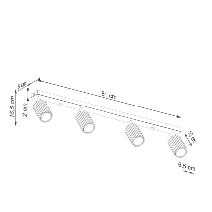 Brilagi - Reflektorska svjetiljka CRESTO 4xGU10/10W/230V bijela