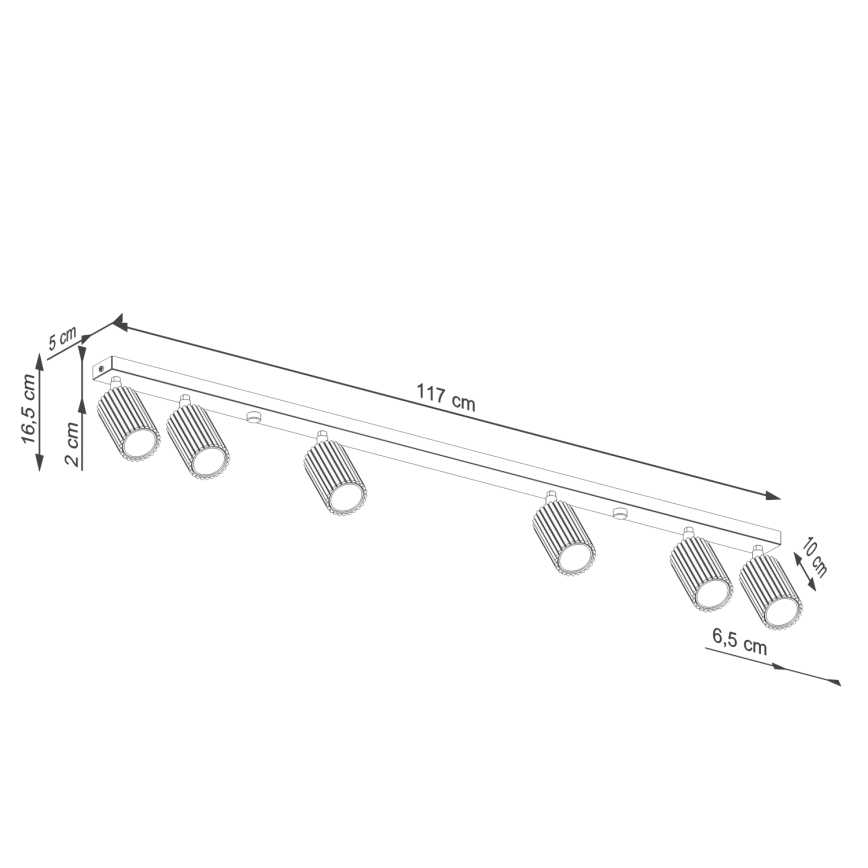 Brilagi - Reflektorska svjetiljka CRESTO 6xGU10/10W/230V crna