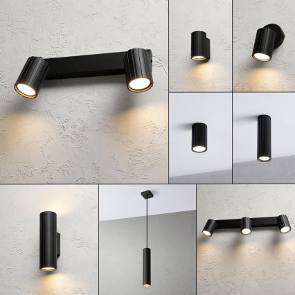 Brilagi - Reflektorska svjetiljka CRISPINA 2xGU10/10W/230V crna