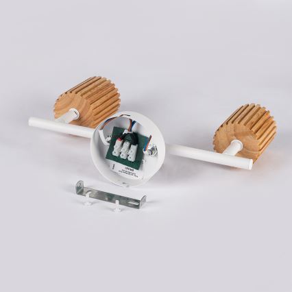 Brilagi - Reflektorska svjetiljka MODERN WOOD 2xGU10/8W/230V drvo/bijela