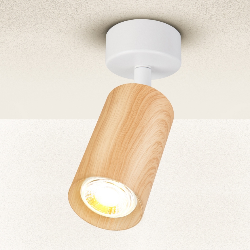 Brilagi - Reflektorska svjetiljka SELE 1xGU10/30W/230V bijela/dekor hrasta