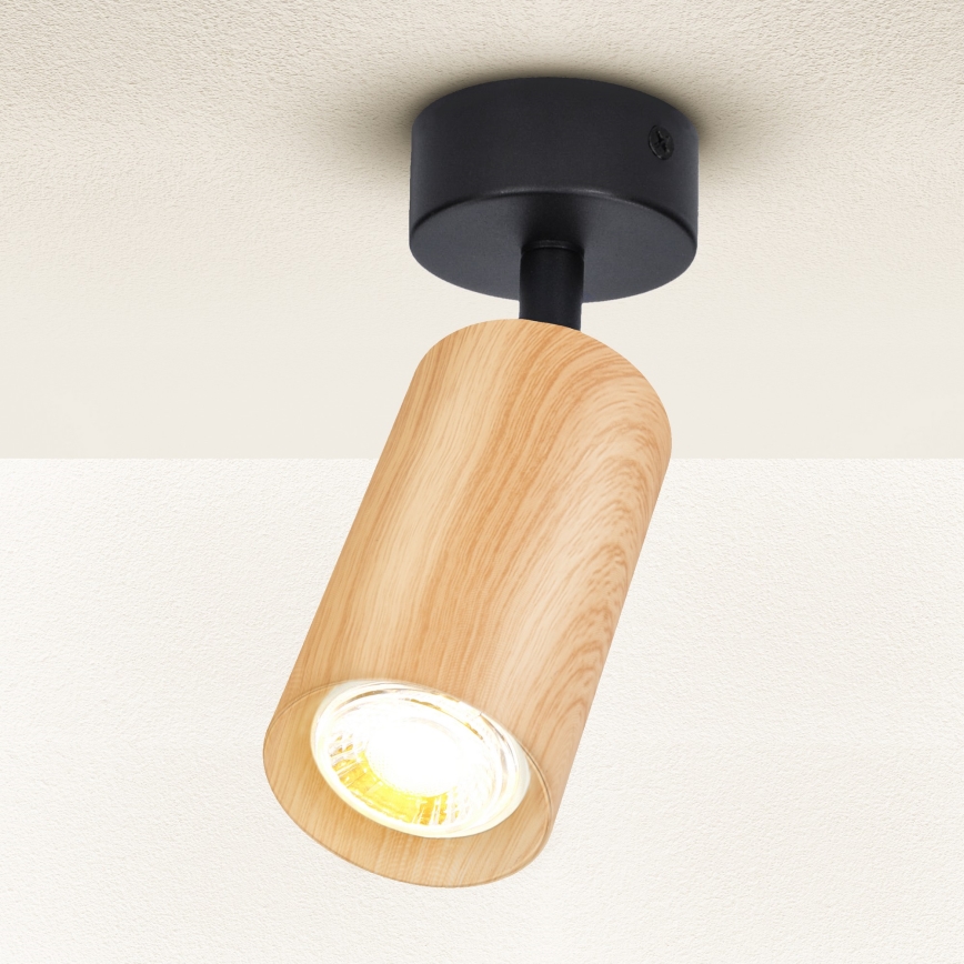 Brilagi - Reflektorska svjetiljka SELE 1xGU10/30W/230V crna/dekor hrasta