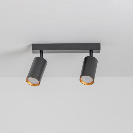 Brilagi - Reflektorska svjetiljka SELE 2xGU10/30W/230V crna/zlatna