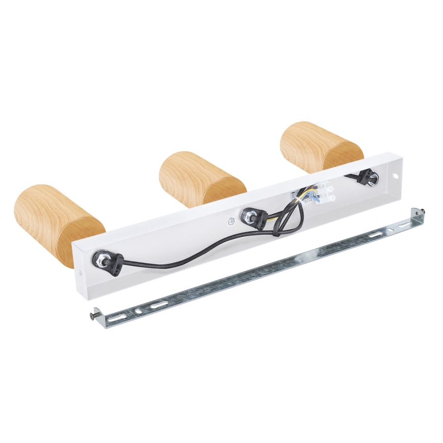 Brilagi - Reflektorska svjetiljka SELE 3xGU10/30W/230V bijela/dekor hrasta