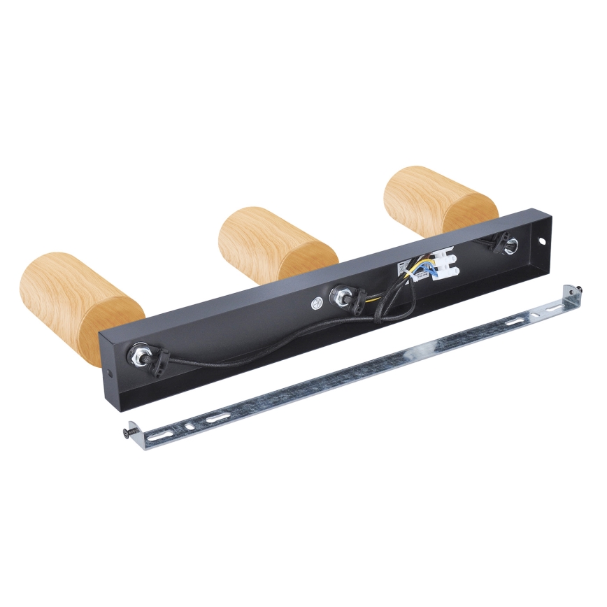 Brilagi - Reflektorska svjetiljka SELE 3xGU10/30W/230V crna/dekor hrasta