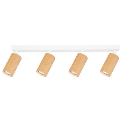 Brilagi - Reflektorska svjetiljka SELE 4xGU10/30W/230V bijela/dekor hrasta