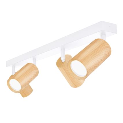 Brilagi - Reflektorska svjetiljka SELE 4xGU10/30W/230V bijela/dekor hrasta