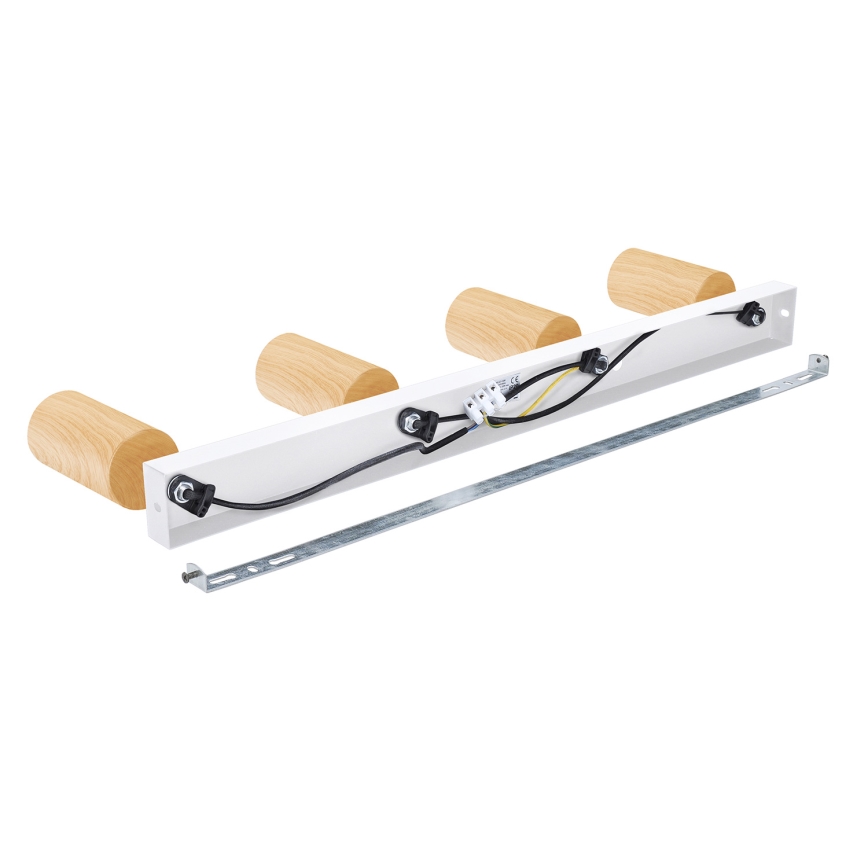 Brilagi - Reflektorska svjetiljka SELE 4xGU10/30W/230V bijela/dekor hrasta