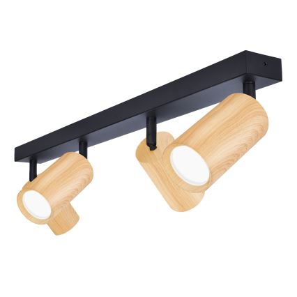 Brilagi - Reflektorska svjetiljka SELE 4xGU10/30W/230V crna/dekor hrasta