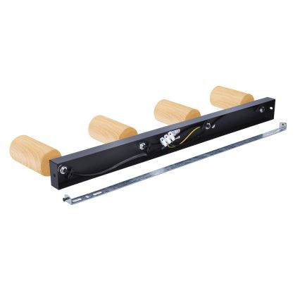Brilagi - Reflektorska svjetiljka SELE 4xGU10/30W/230V crna/dekor hrasta