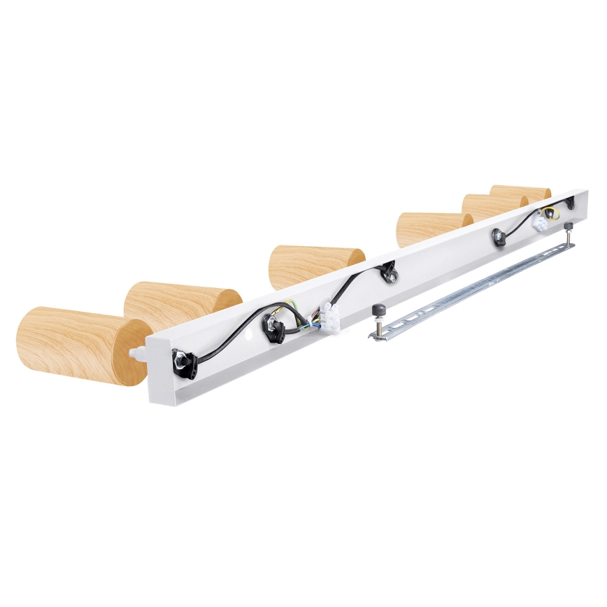 Brilagi - Reflektorska svjetiljka SELE 6xGU10/30W/230V bijela/dekor hrasta