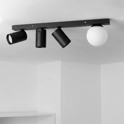 Brilagi - Reflektorska svjetiljka SELE BALL 3xGU10/30W/230V + 1xG9/10W crna