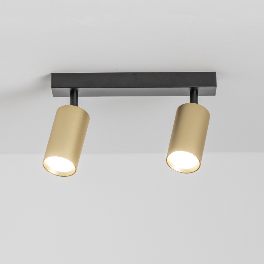 Brilagi - Reflektorska svjetiljka SELE GOLDEN 2xGU10/30W/230V crna/zlatna