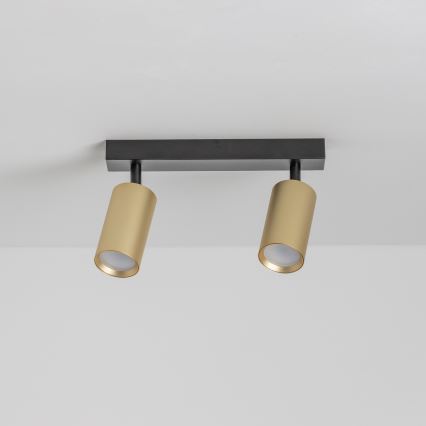 Brilagi - Reflektorska svjetiljka SELE GOLDEN 2xGU10/30W/230V crna/zlatna