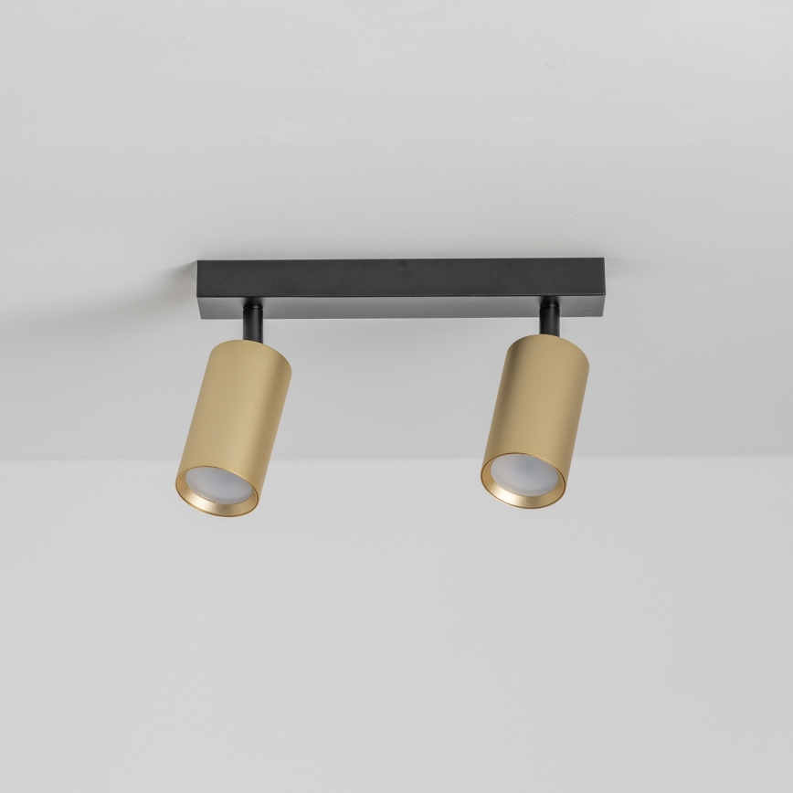Brilagi - Reflektorska svjetiljka SELE GOLDEN 2xGU10/30W/230V crna/zlatna
