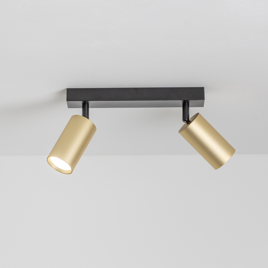 Brilagi - Reflektorska svjetiljka SELE GOLDEN 2xGU10/30W/230V crna/zlatna