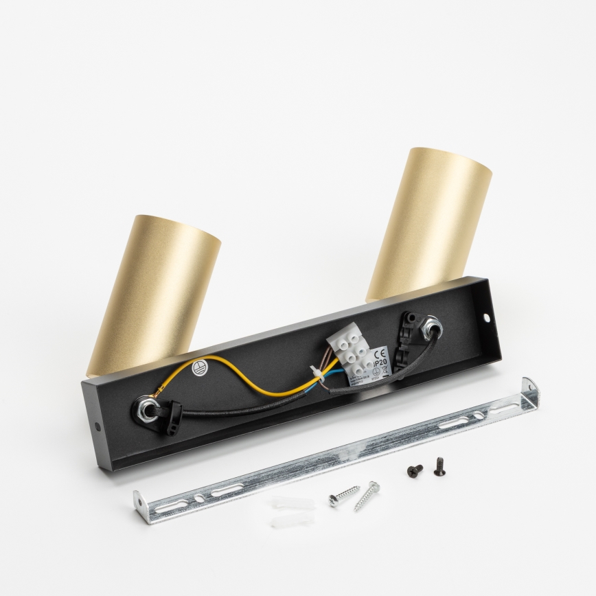 Brilagi - Reflektorska svjetiljka SELE GOLDEN 2xGU10/30W/230V crna/zlatna